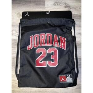 Nike Air Jordan 23 Jumpman Drawstring Gym Black Bag Sack School Sports Backpack